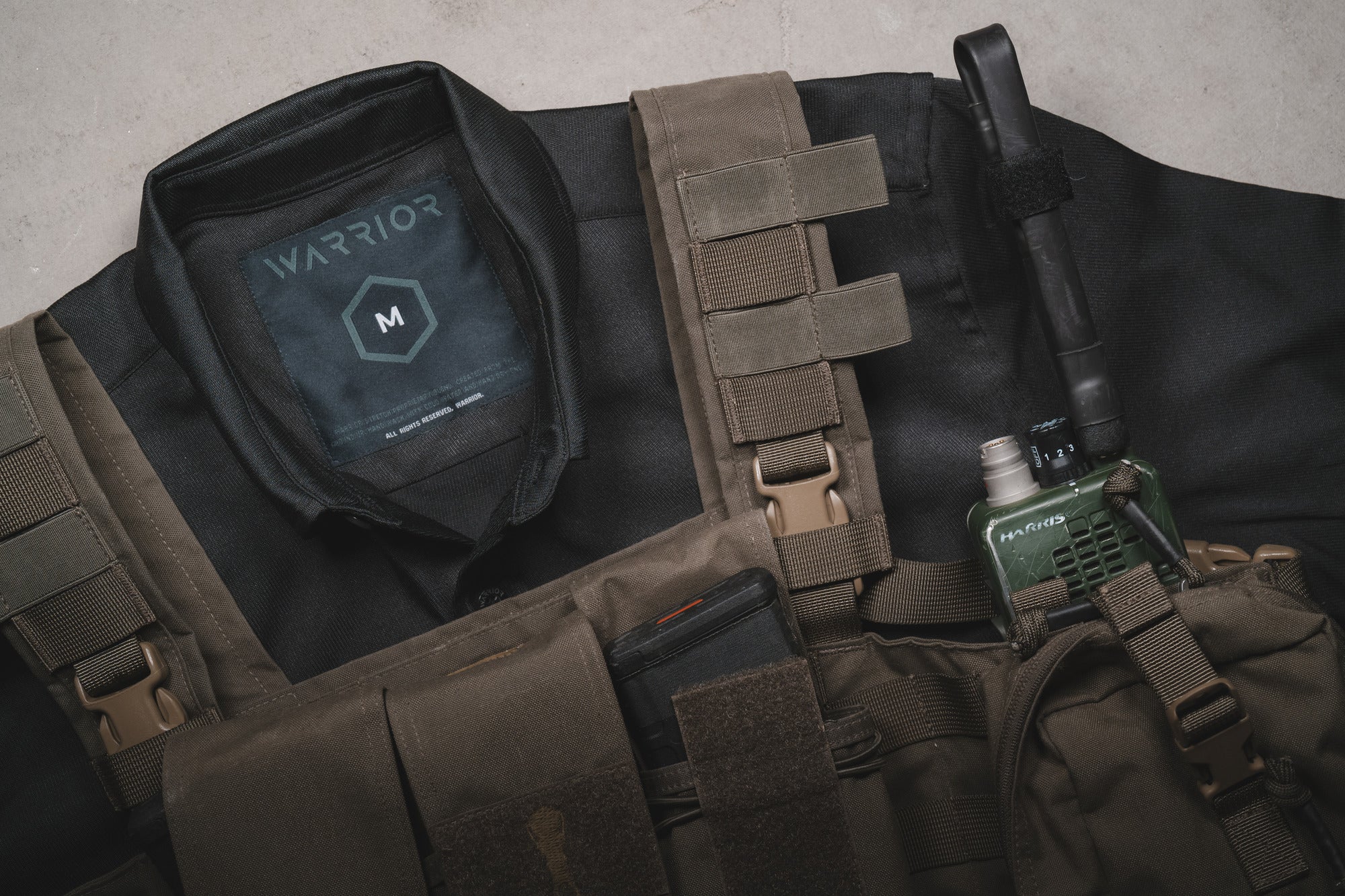 Solid Black Midweight Flannel