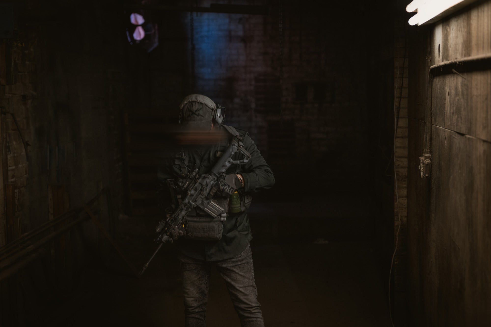 Solid Black Midweight Flannel