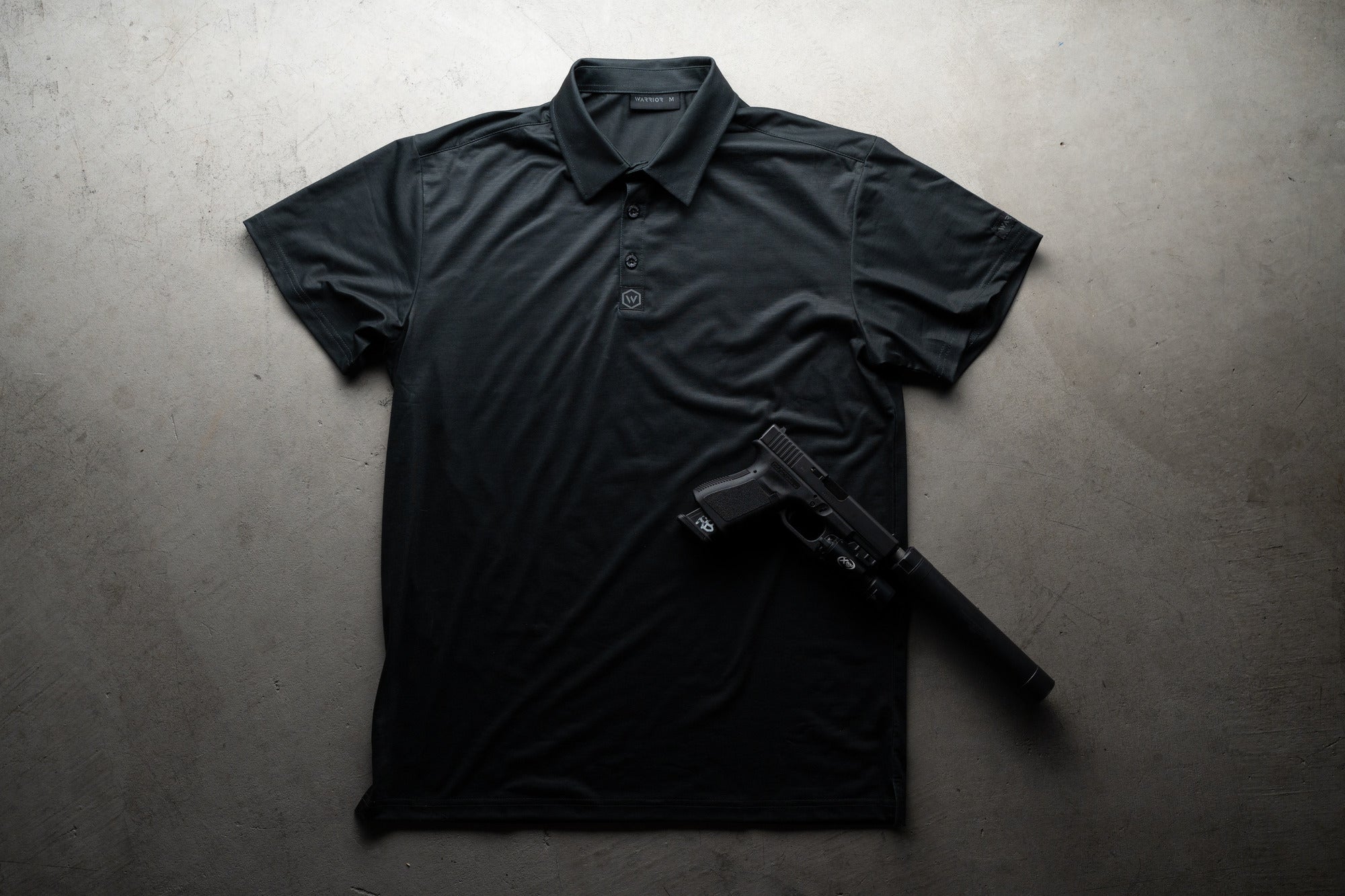 Solid Black Polo