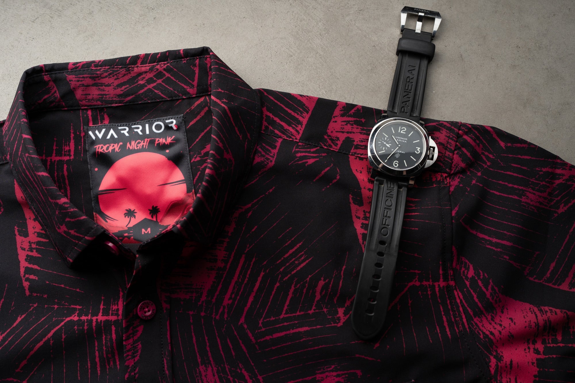 Tropic Night Pink Button Down