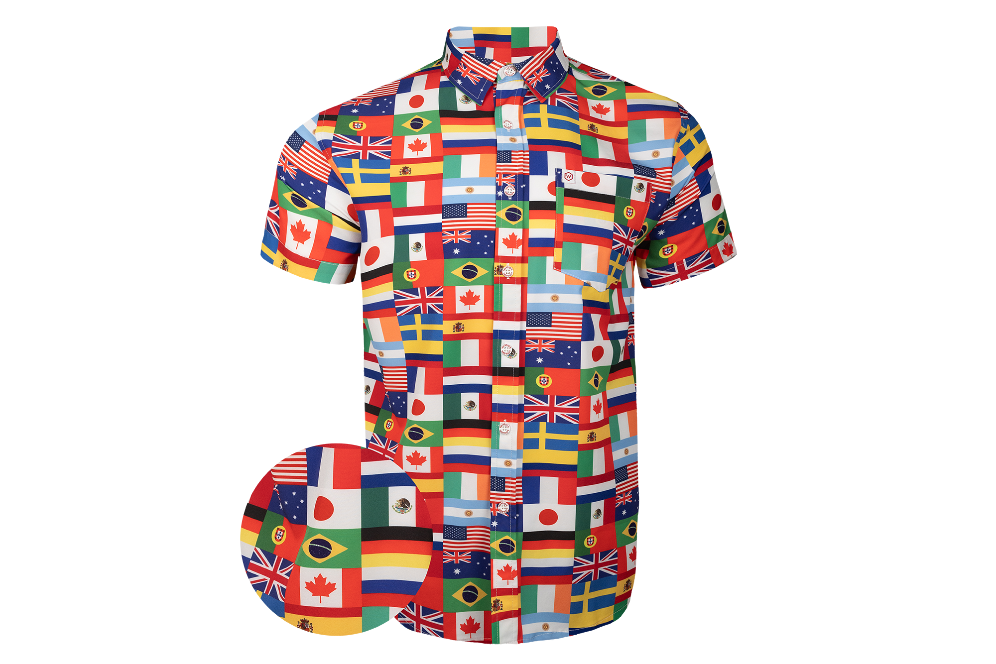 COD Flags of the World Button Down