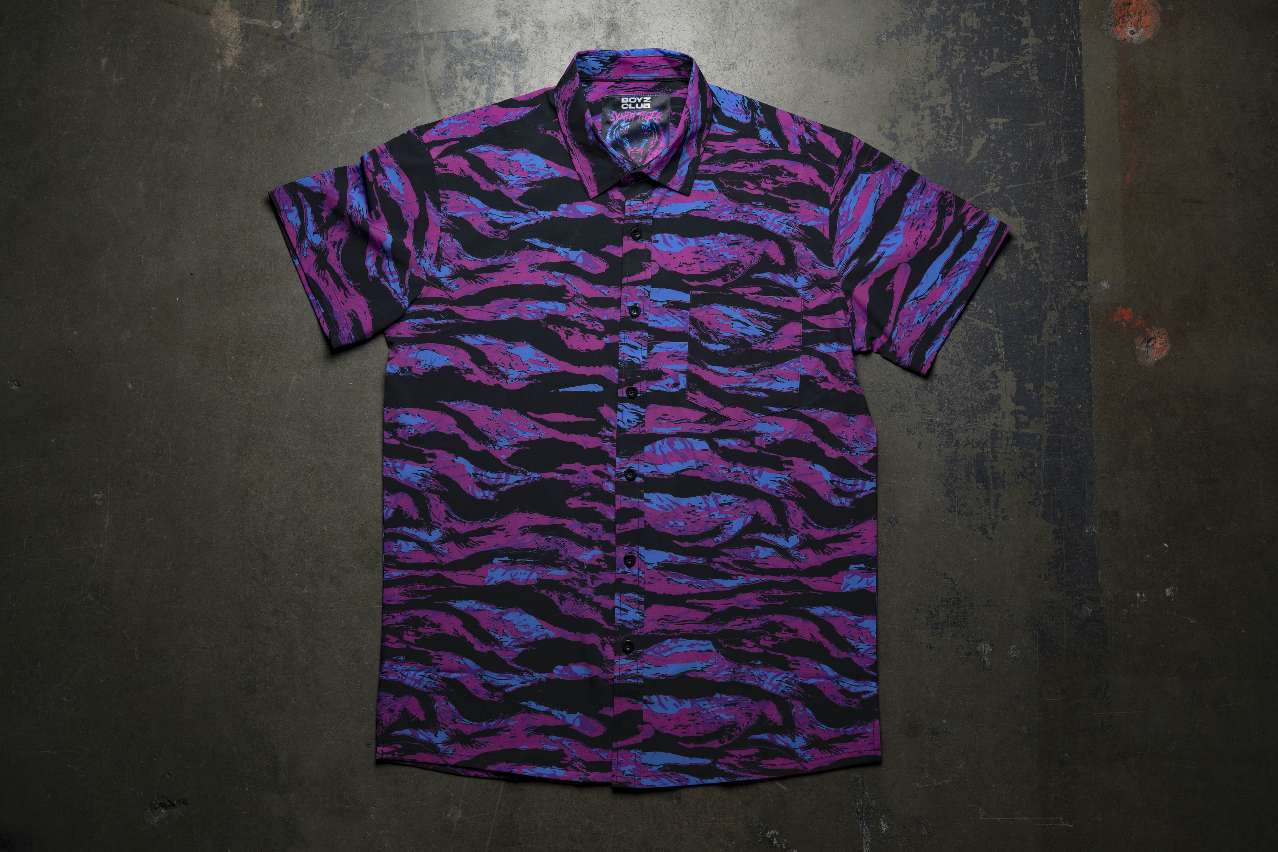 Synth Tiger Button Down
