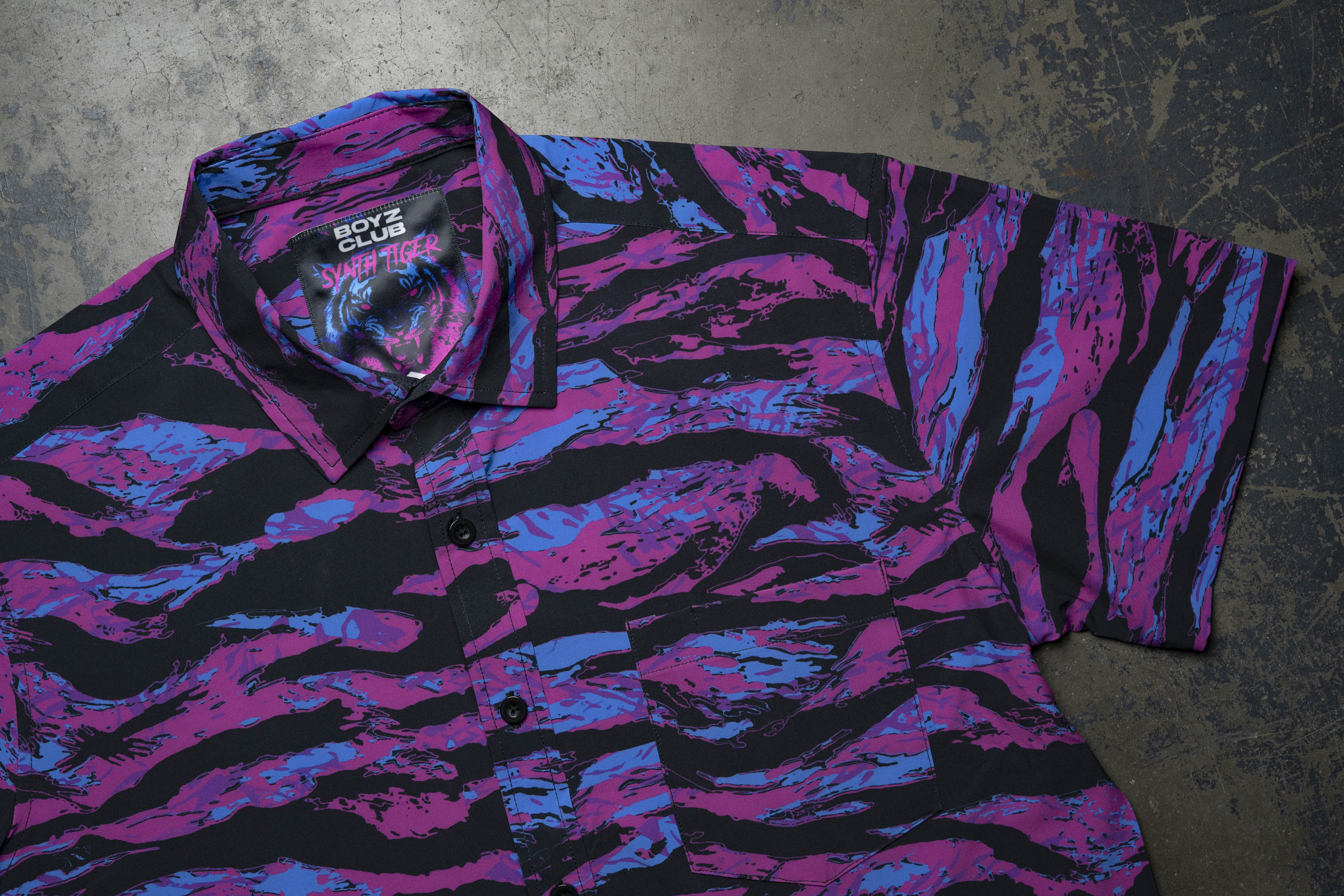 Synth Tiger Button Down