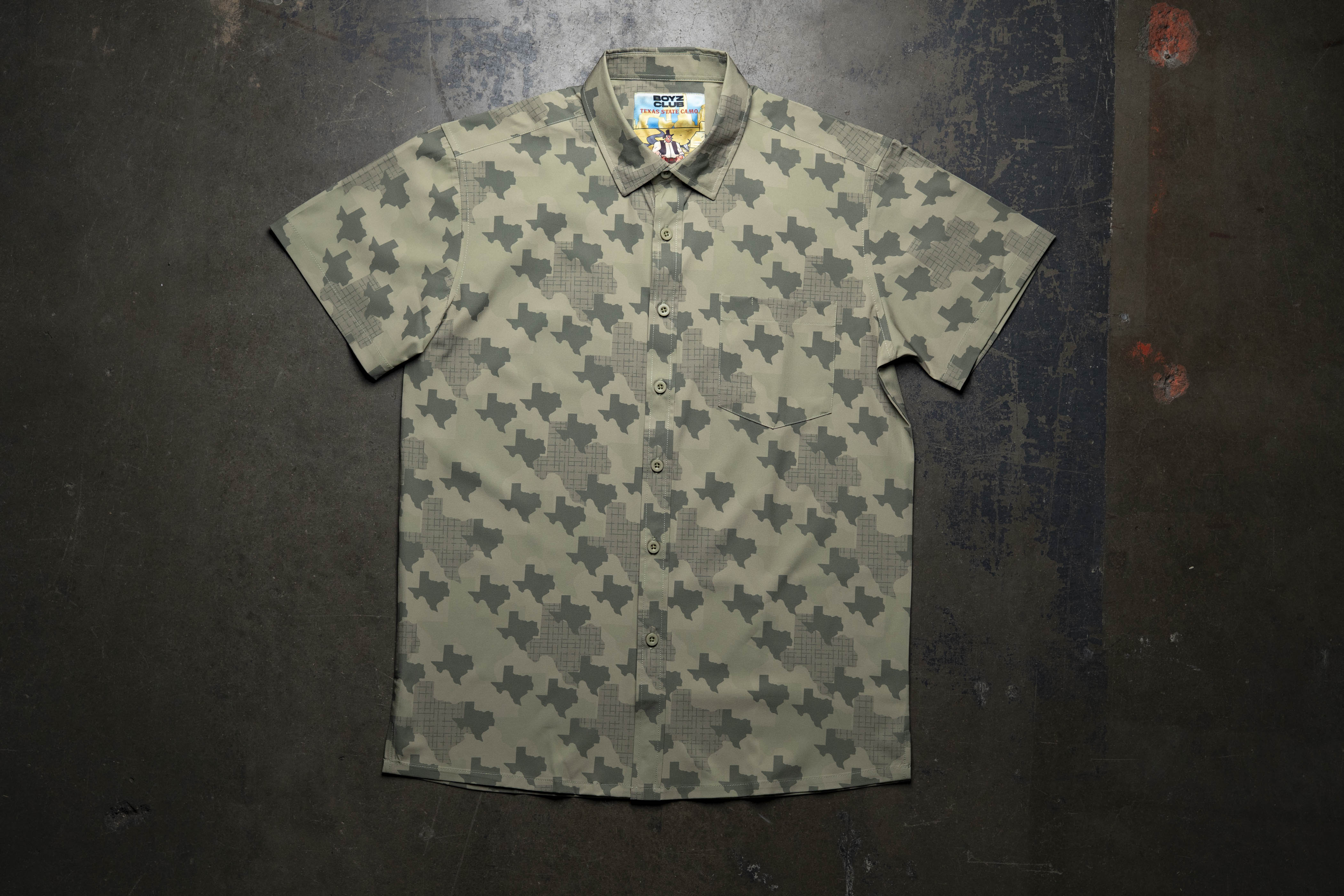Texas State Camo Button Down