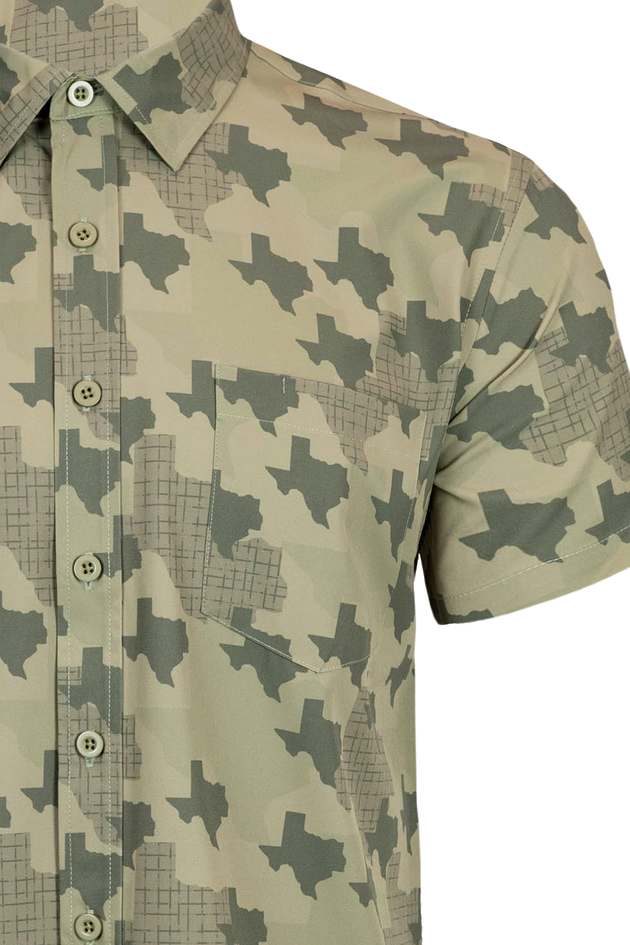 Texas State Camo Button Down