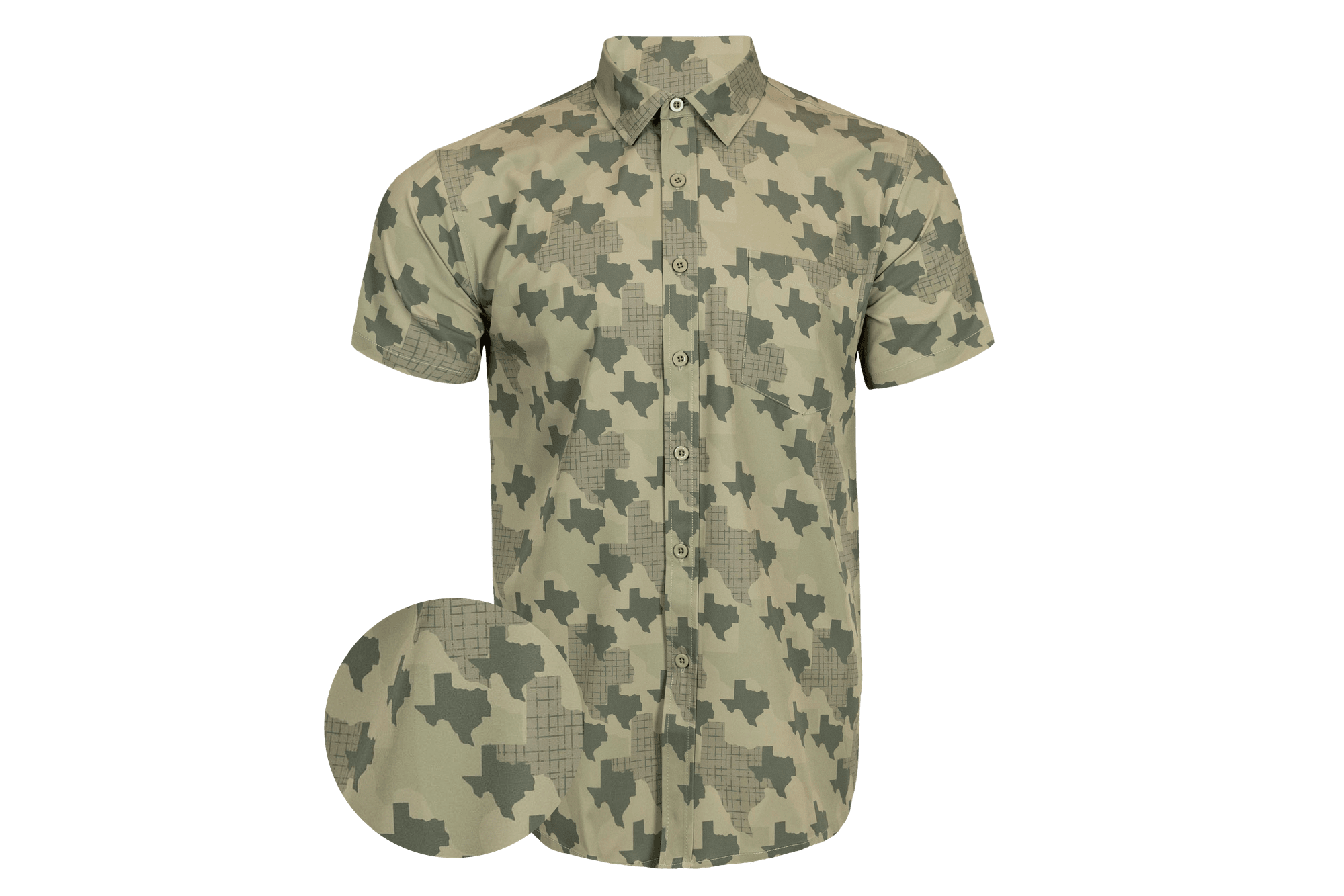 Texas State Camo Button Down