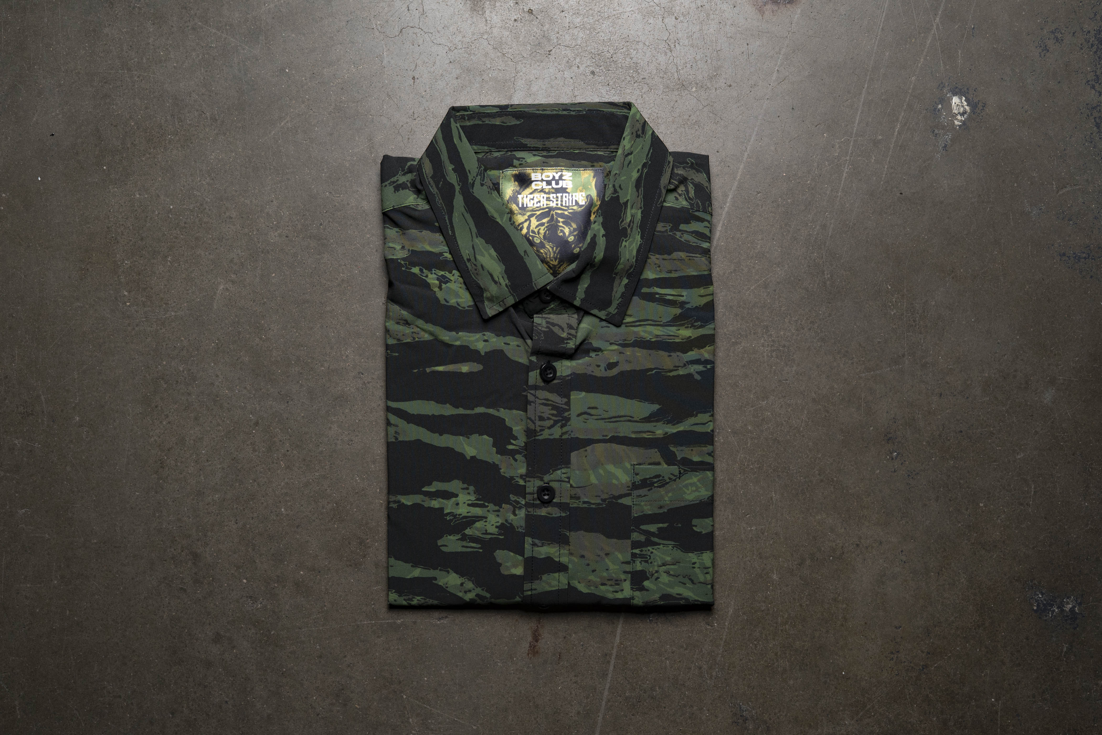 Tiger Stripe Button Down