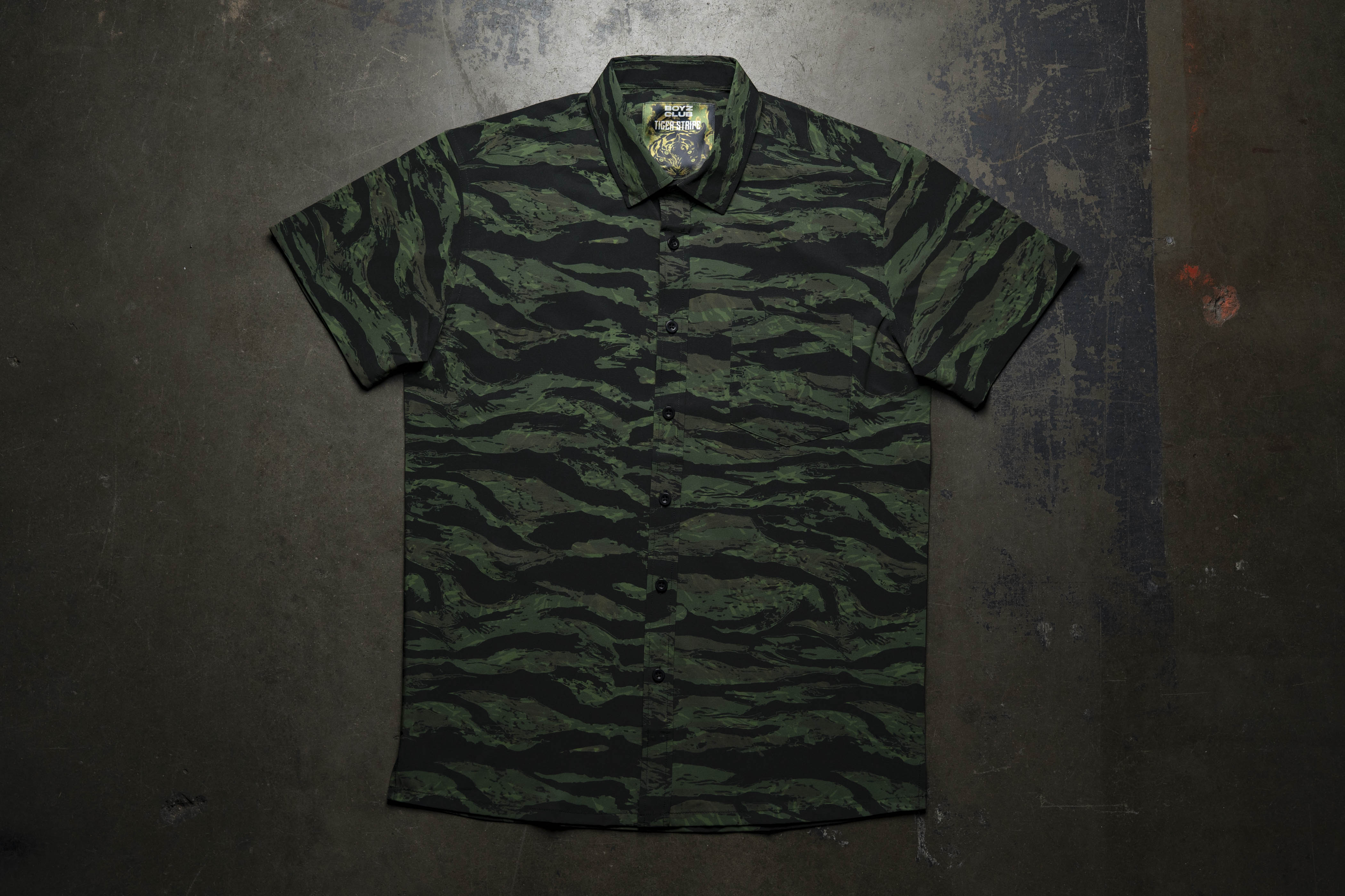Tiger Stripe Button Down