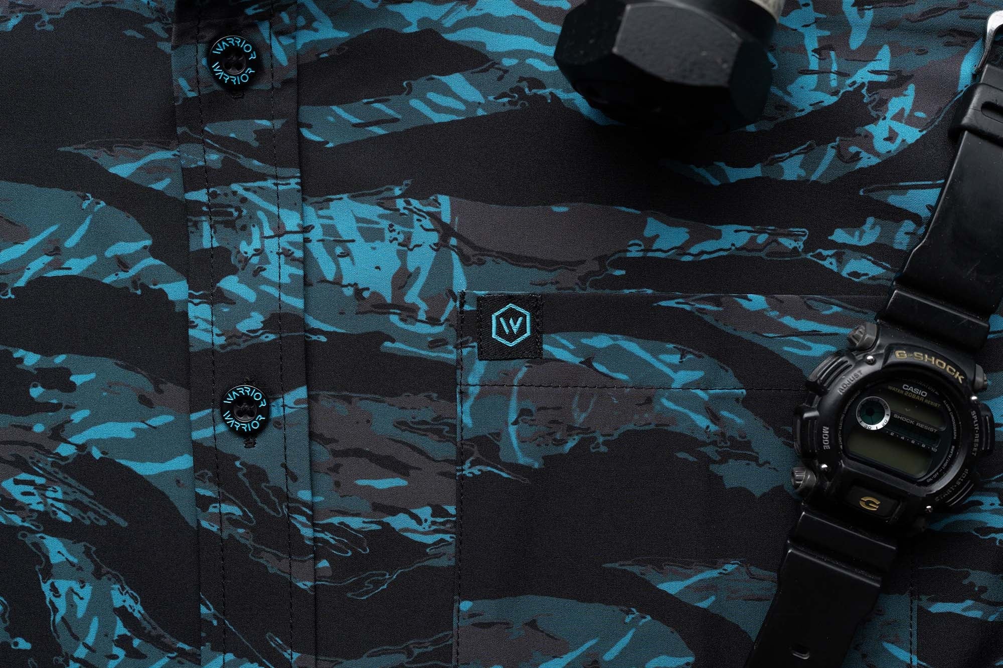 Sub Zero Tiger Stripe Button Down