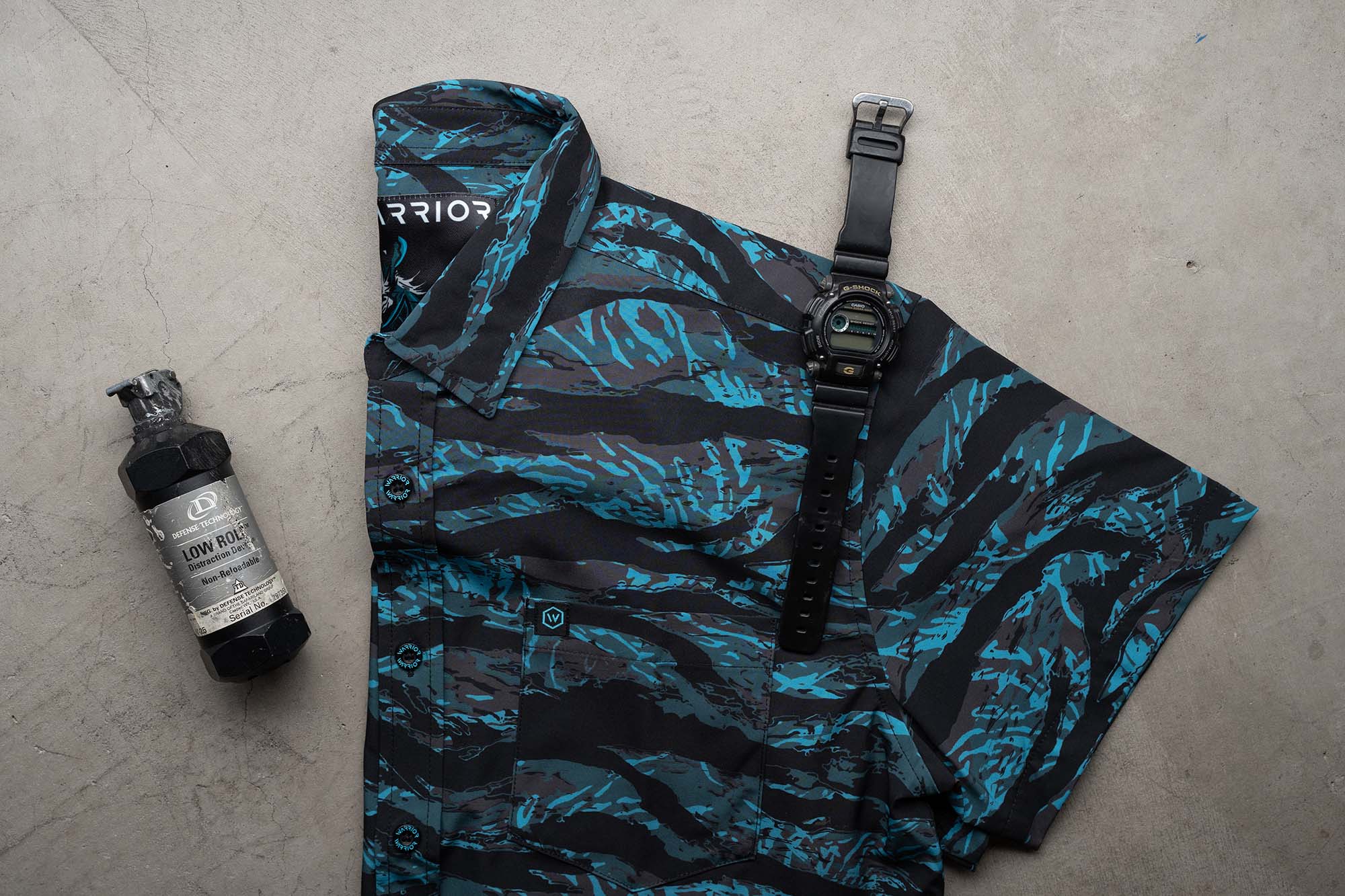 Sub Zero Tiger Stripe Button Down