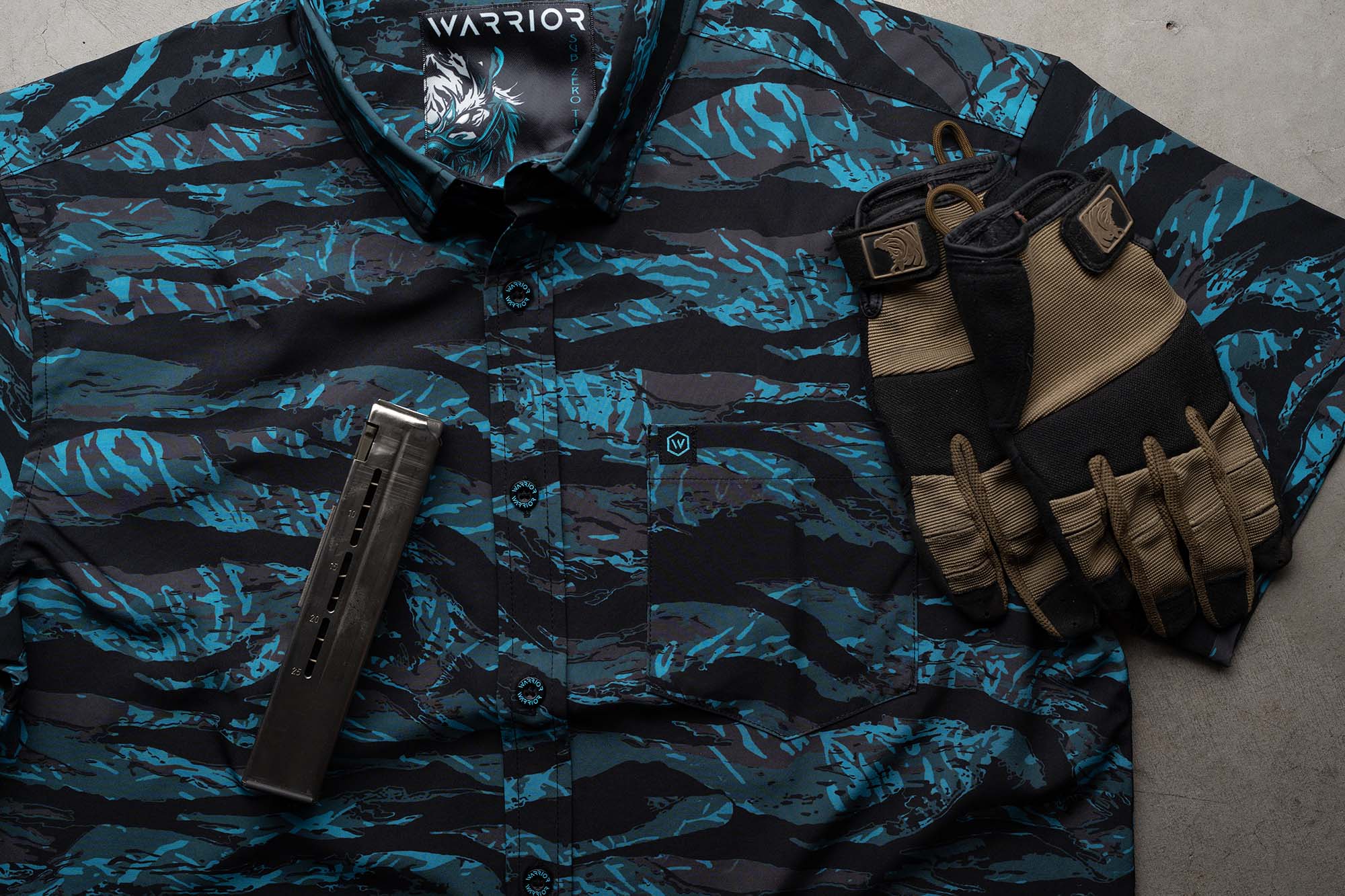 Sub Zero Tiger Stripe Button Down