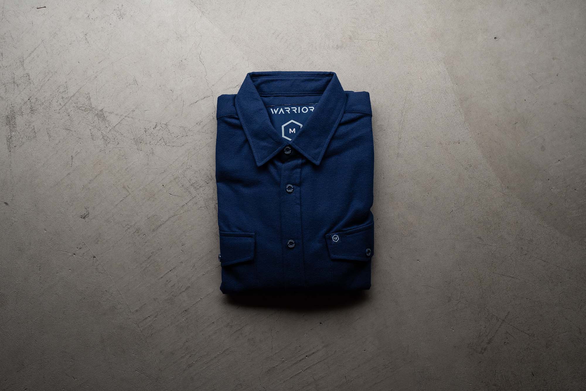 Solid Navy Midweight Flannel