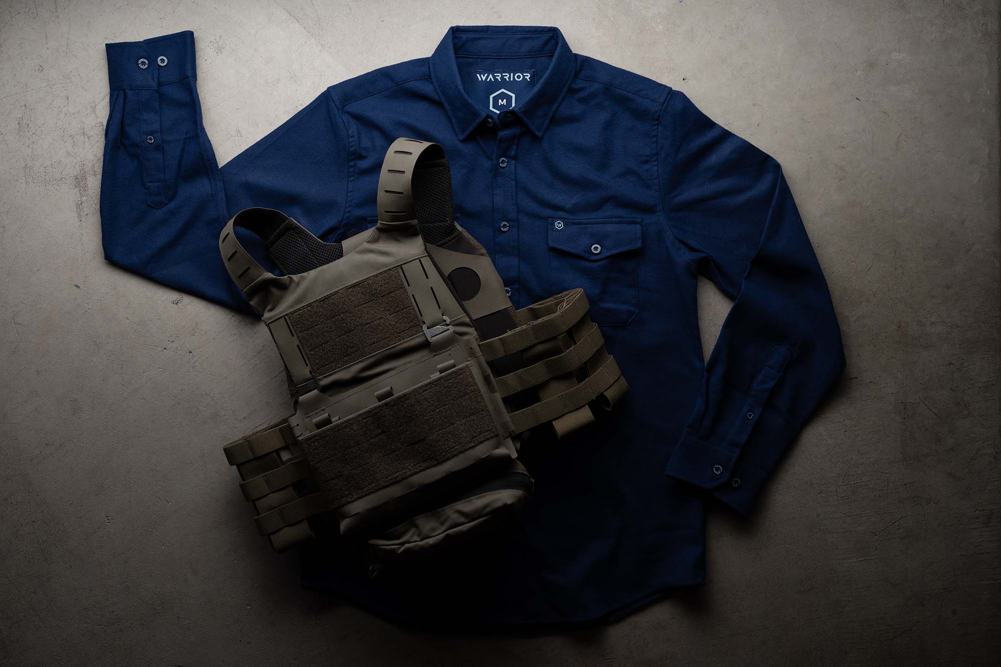 Solid Navy Midweight Flannel