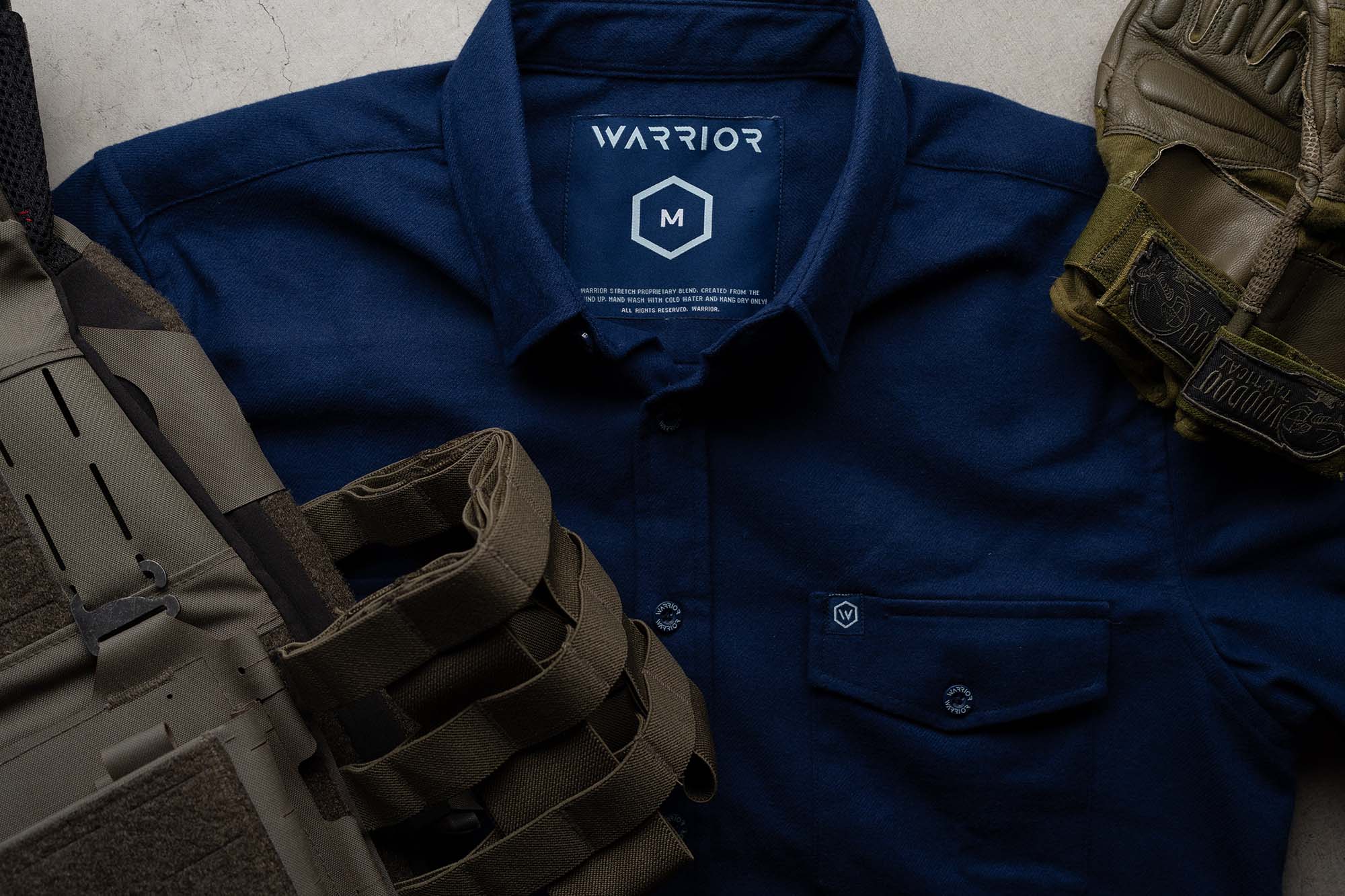 Solid Navy Midweight Flannel