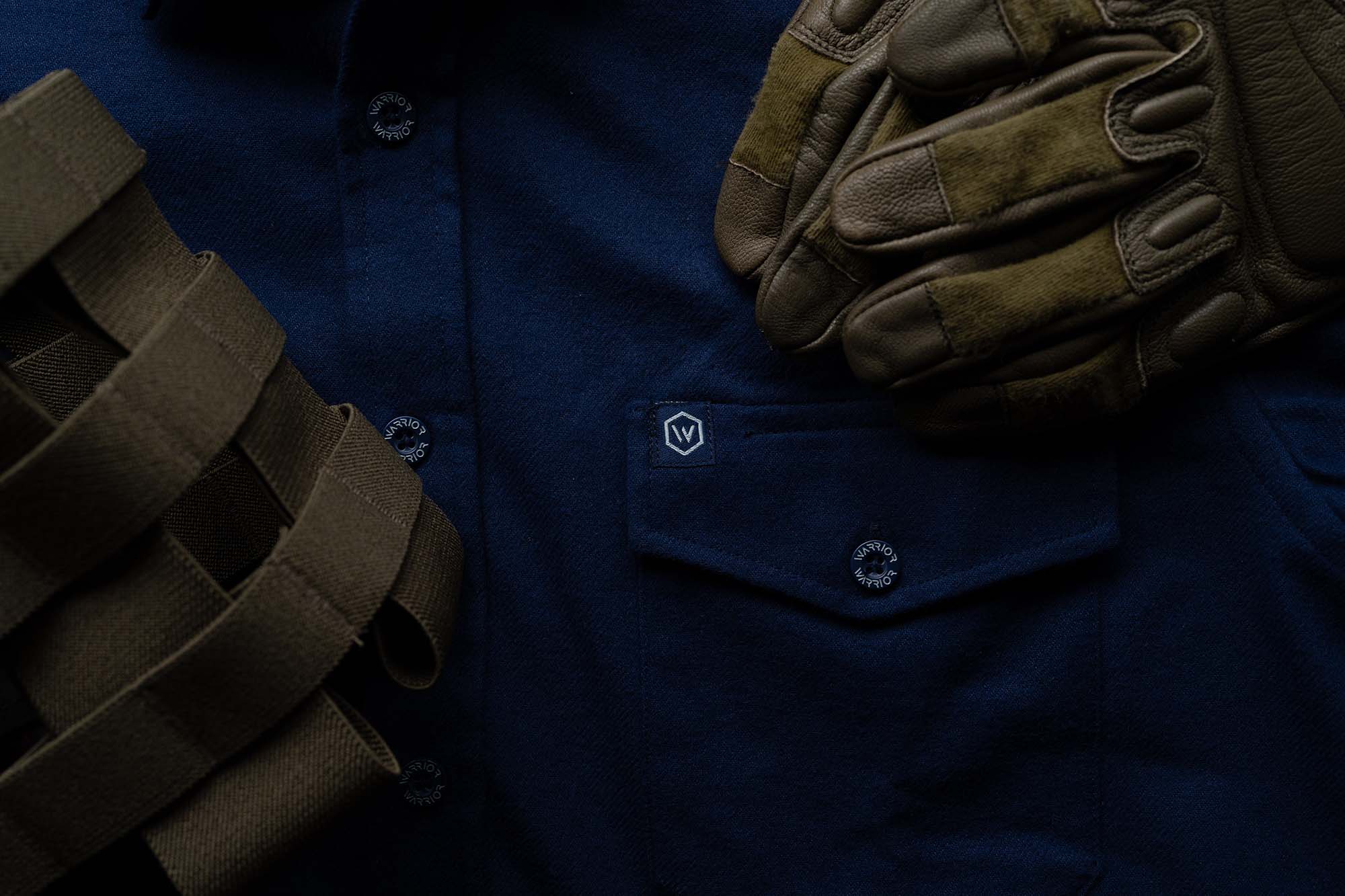 Solid Navy Midweight Flannel