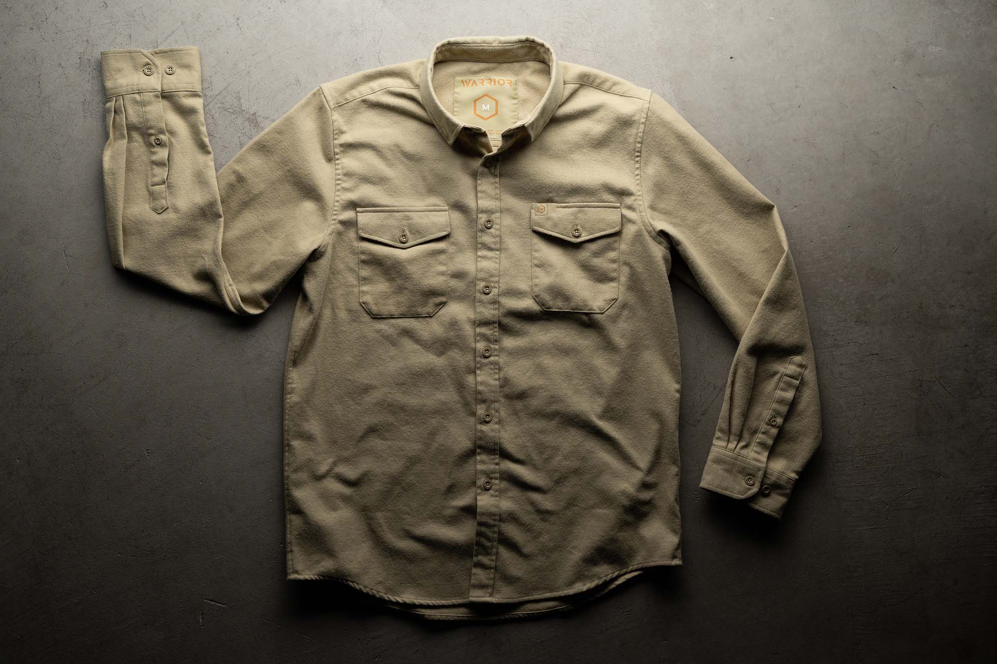 Solid Tan Midweight Flannel