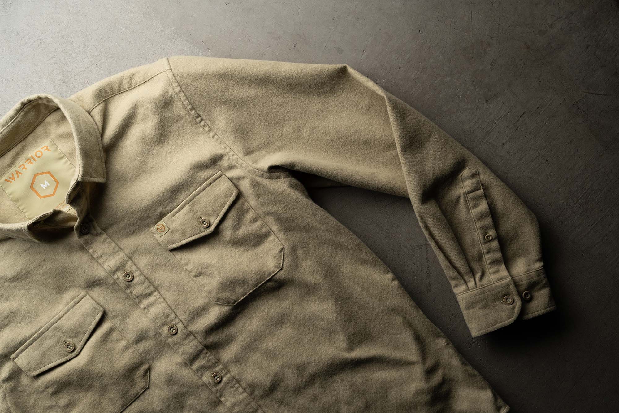 Solid Tan Midweight Flannel