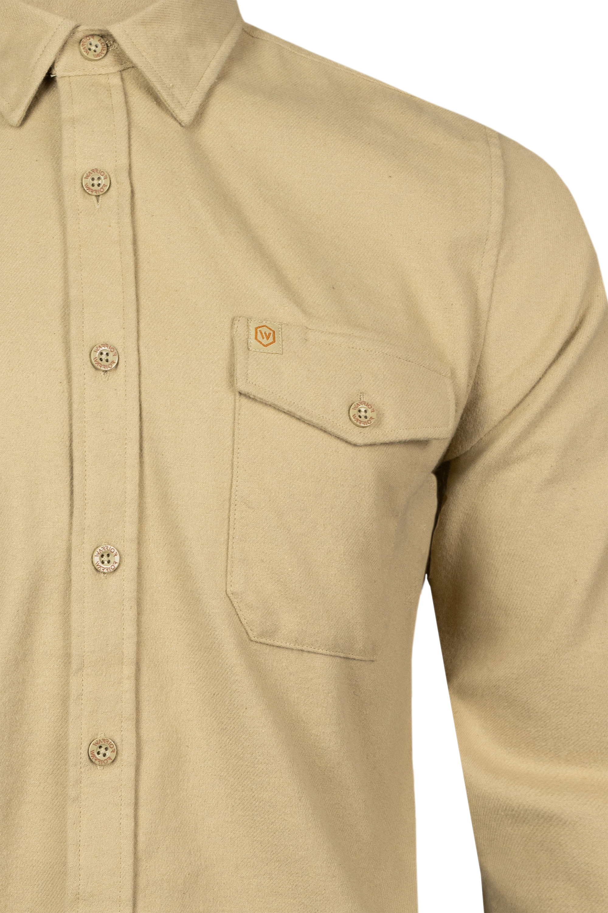 Solid Tan Midweight Flannel