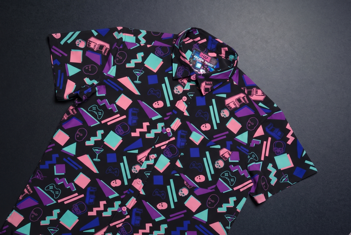 Arcade Nights Button Down