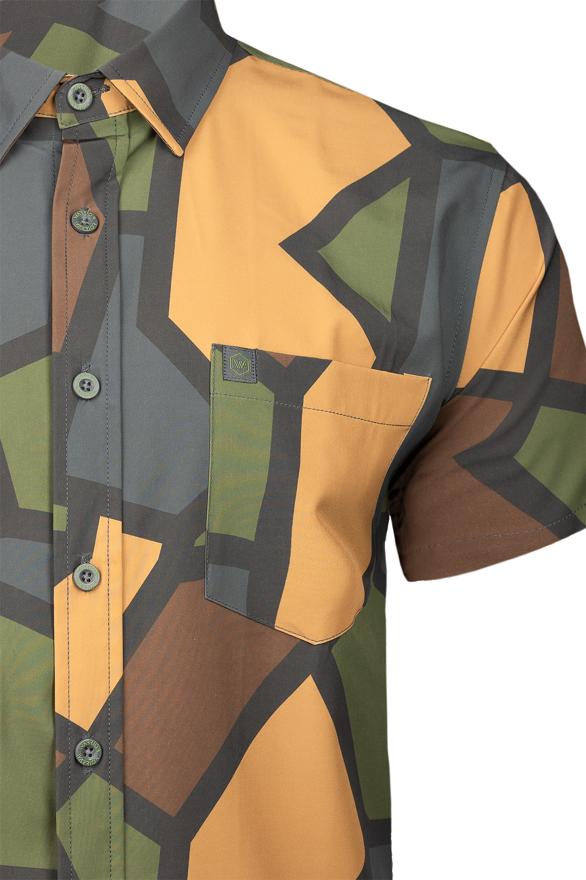 Painted Cubist Button Down – Warrior Camos