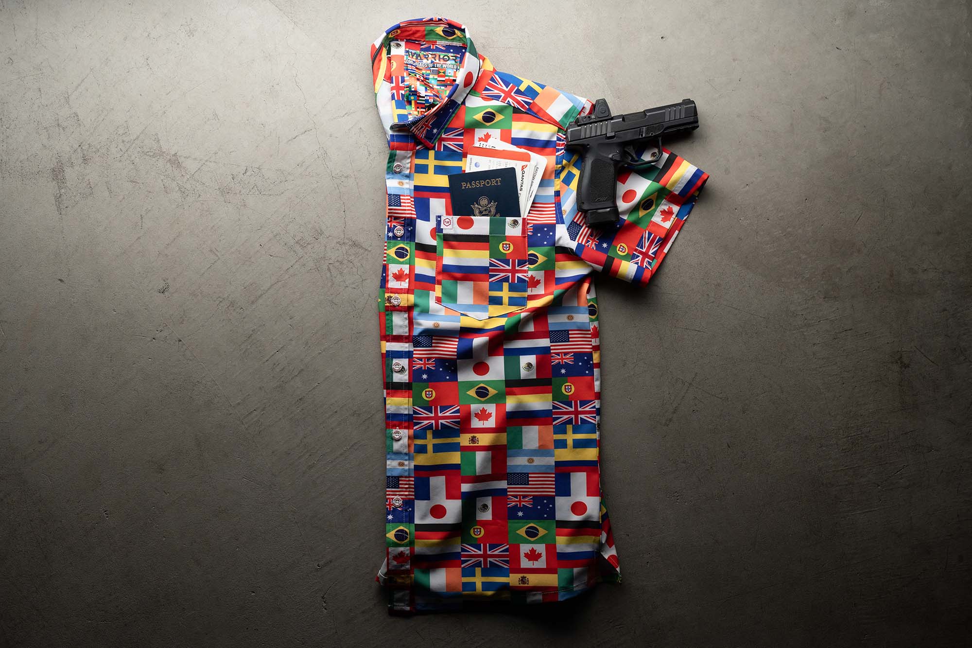 COD Flags of the World Button Down