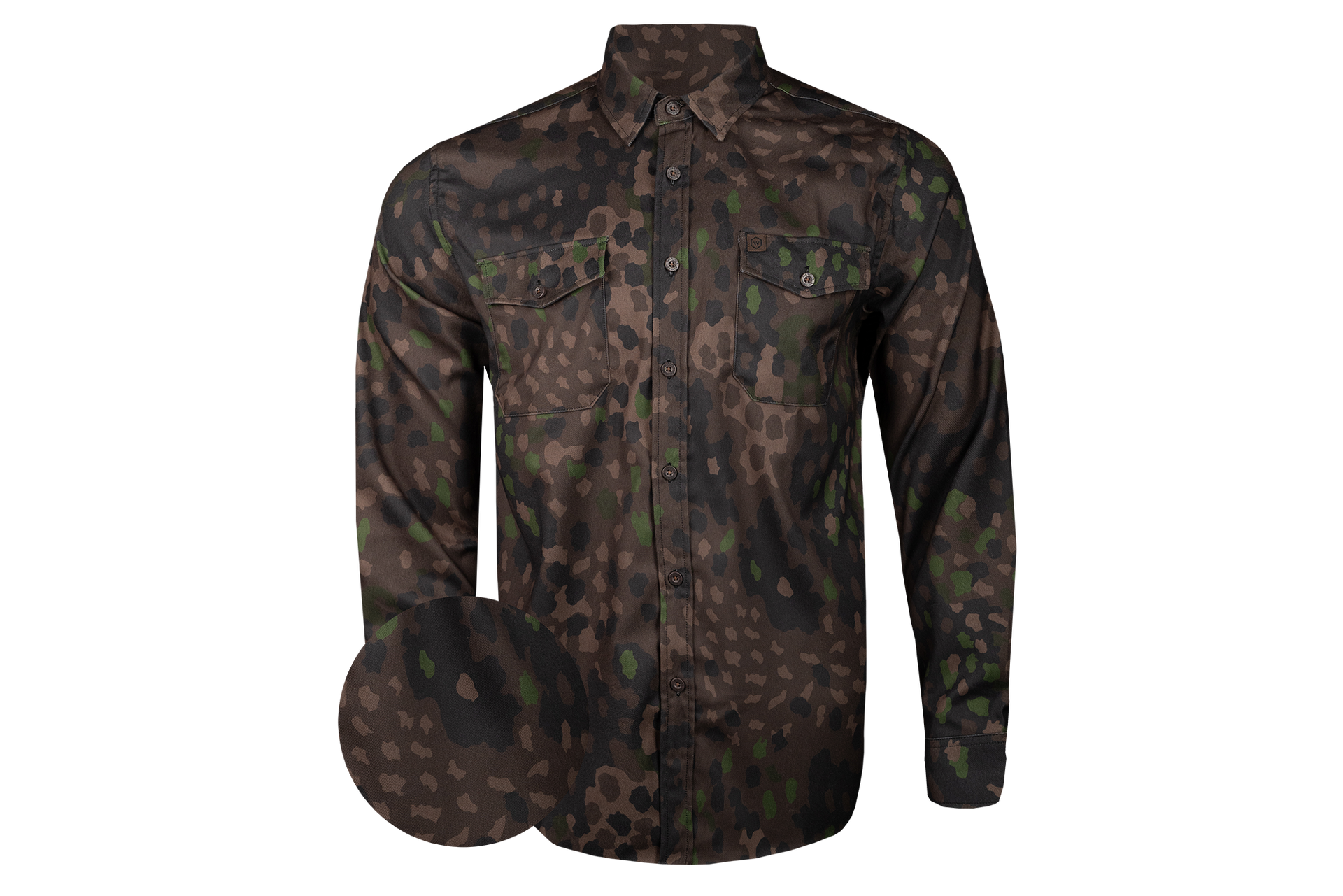 ELECTRIC　DRY GAME SHIRT DOT CAMO Lサイズ Corporate Dry-fit Pocketed L/S Camo Tee (CG-221) | FIELDSTONE