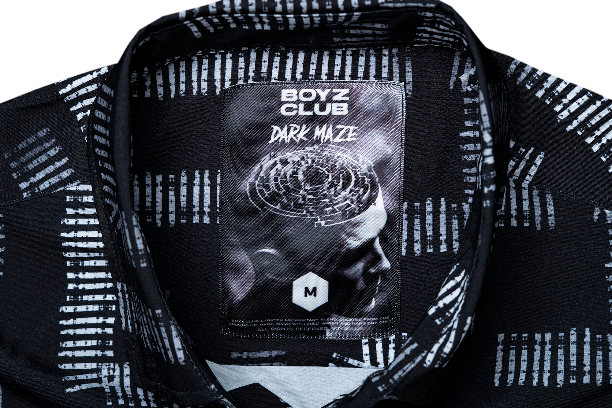 Dark Maze Button Down