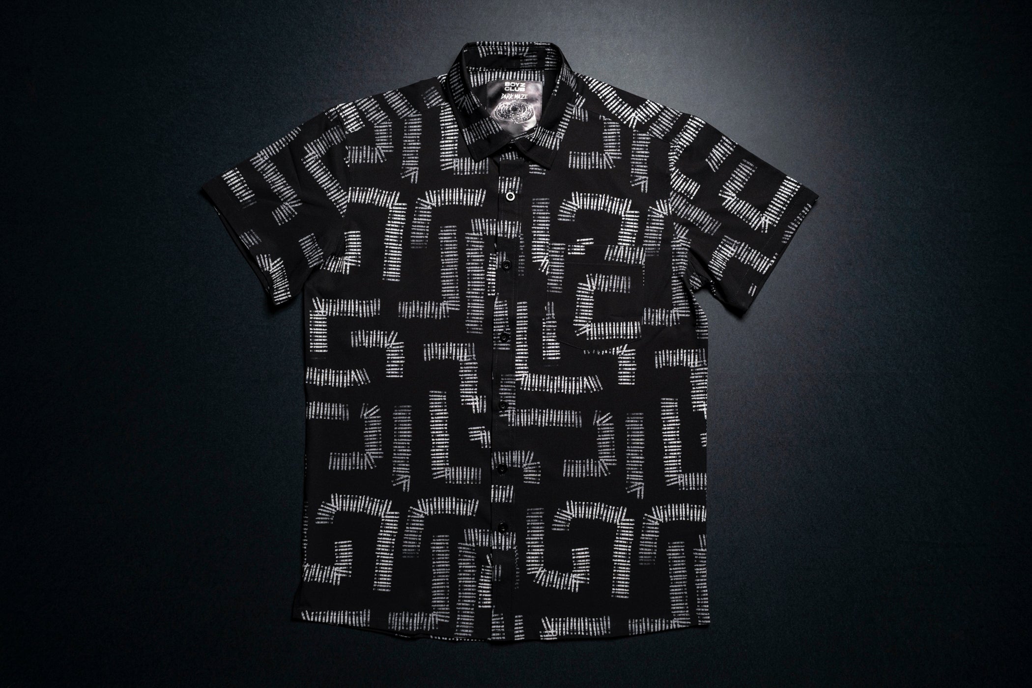 Dark Maze Button Down