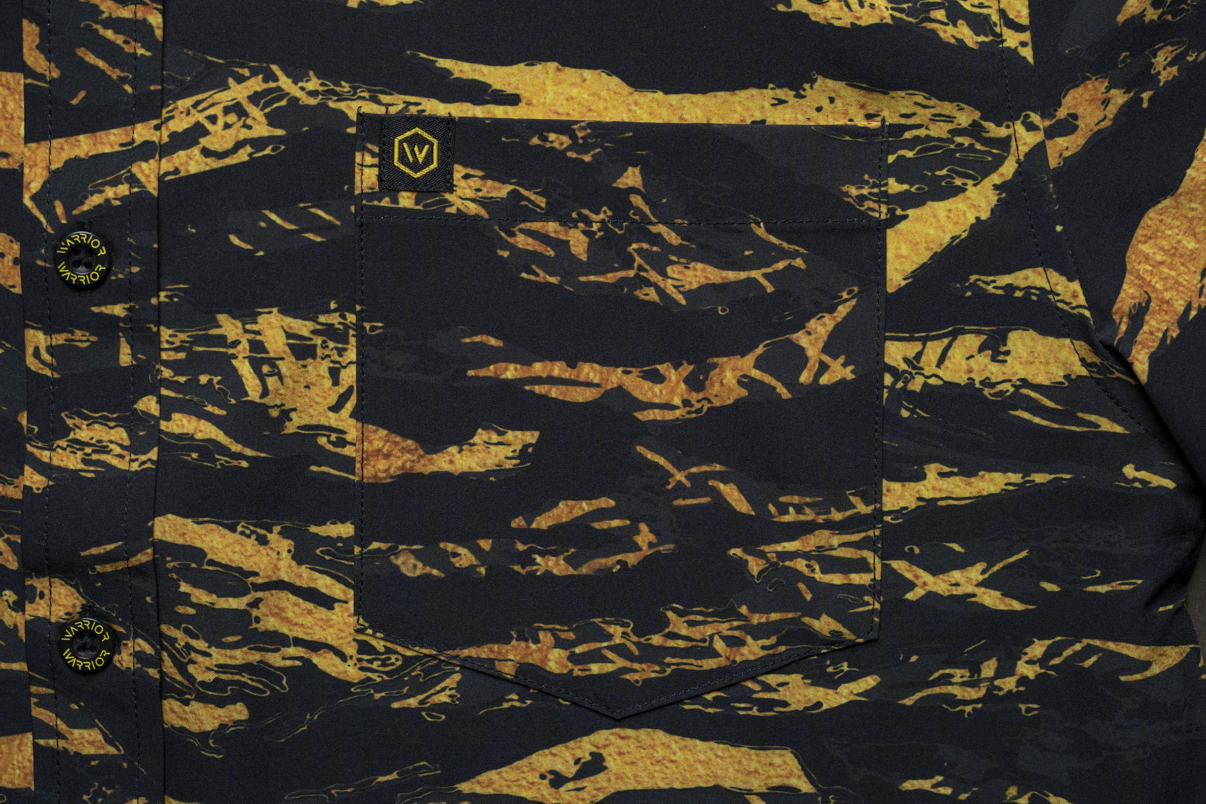 Gold Tiger Stripe Button Down