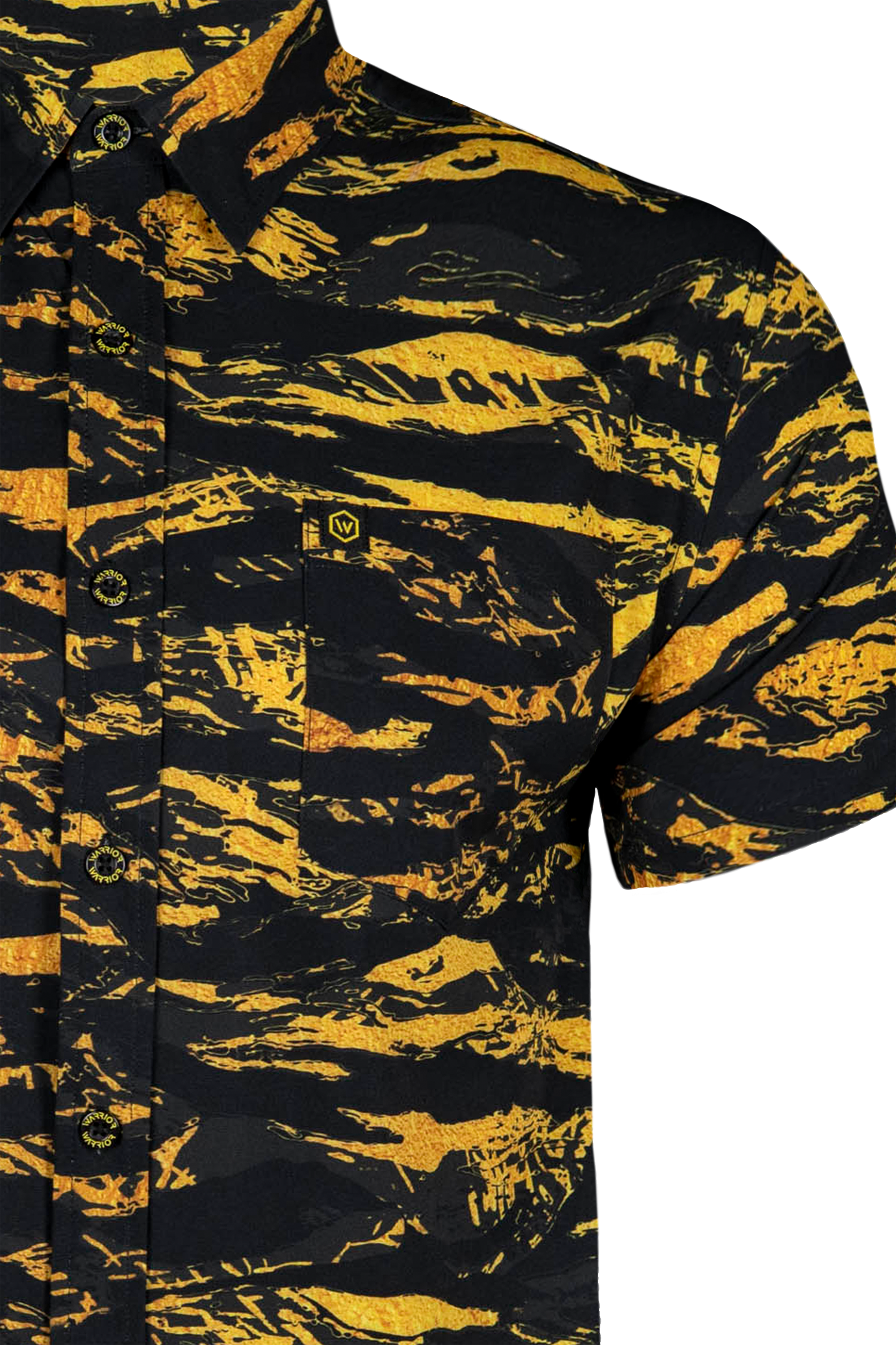 Gold Tiger Stripe Button Down