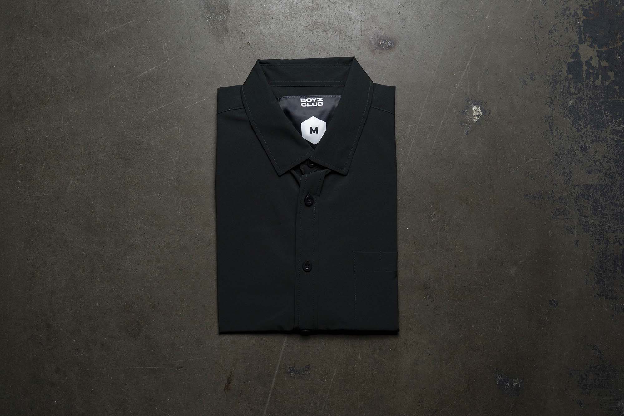 Solid Black Button Down