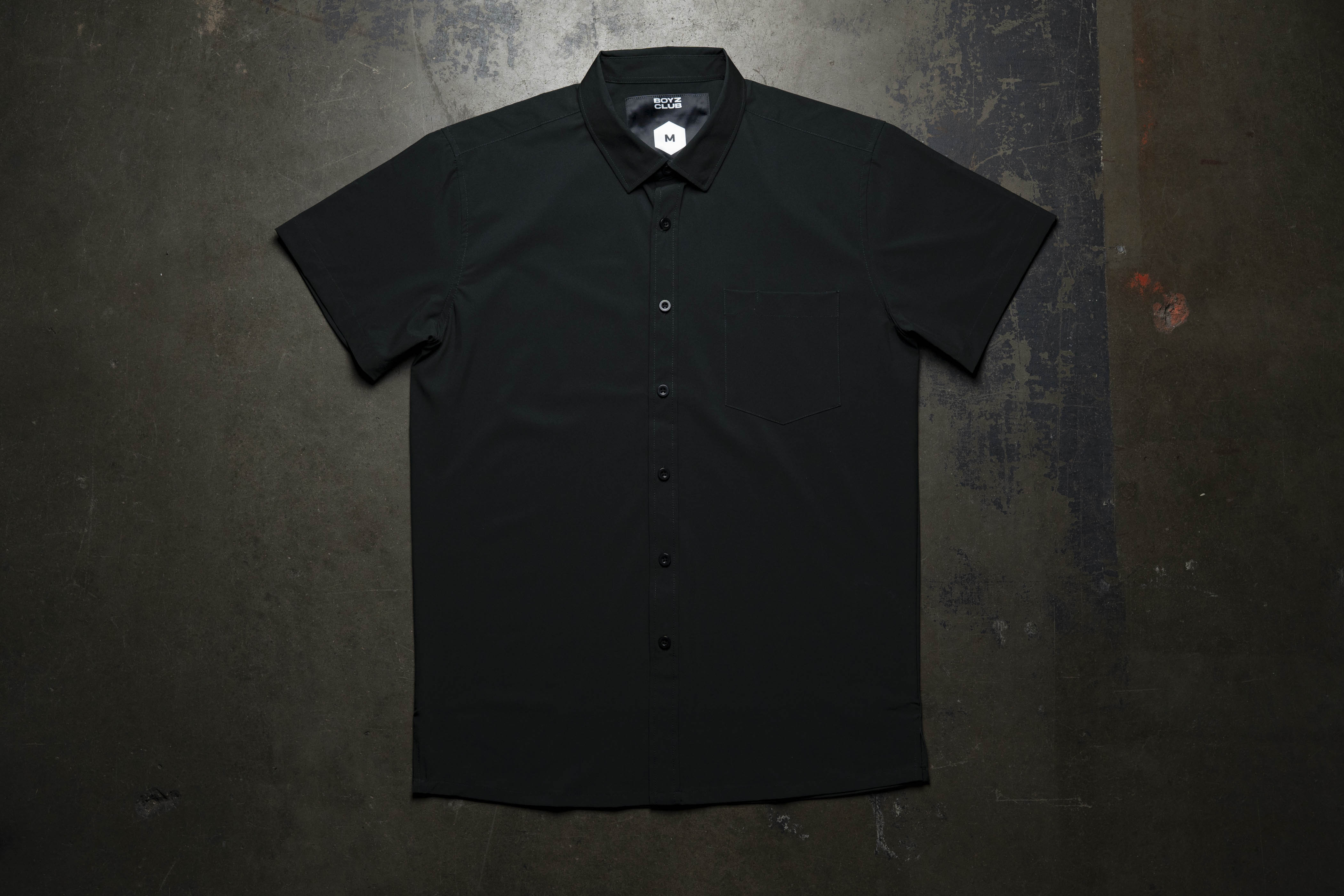 Solid Black Button Down