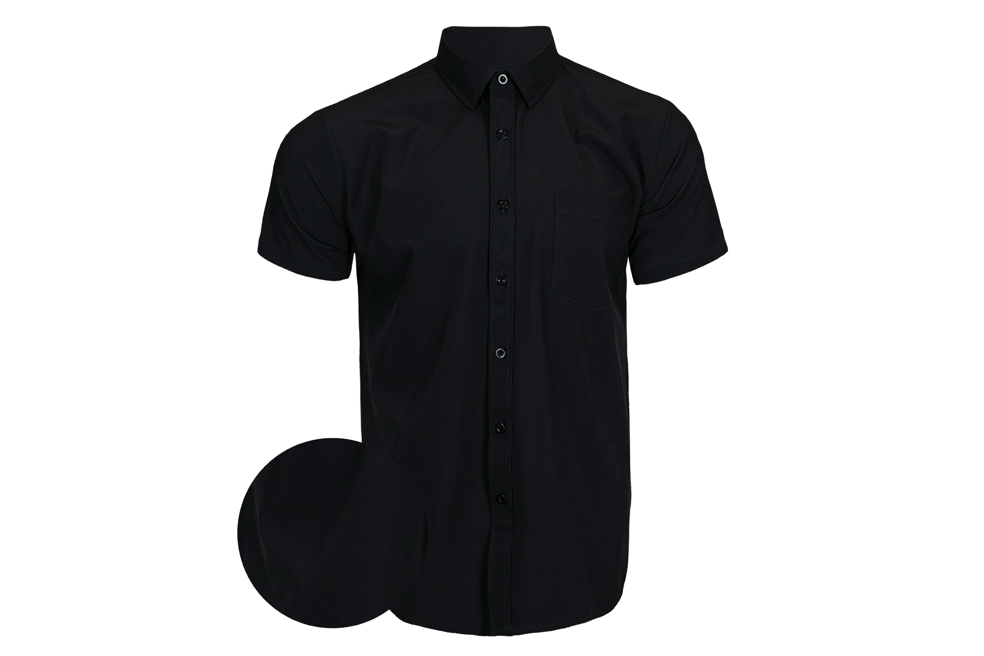 Solid Black Button Down