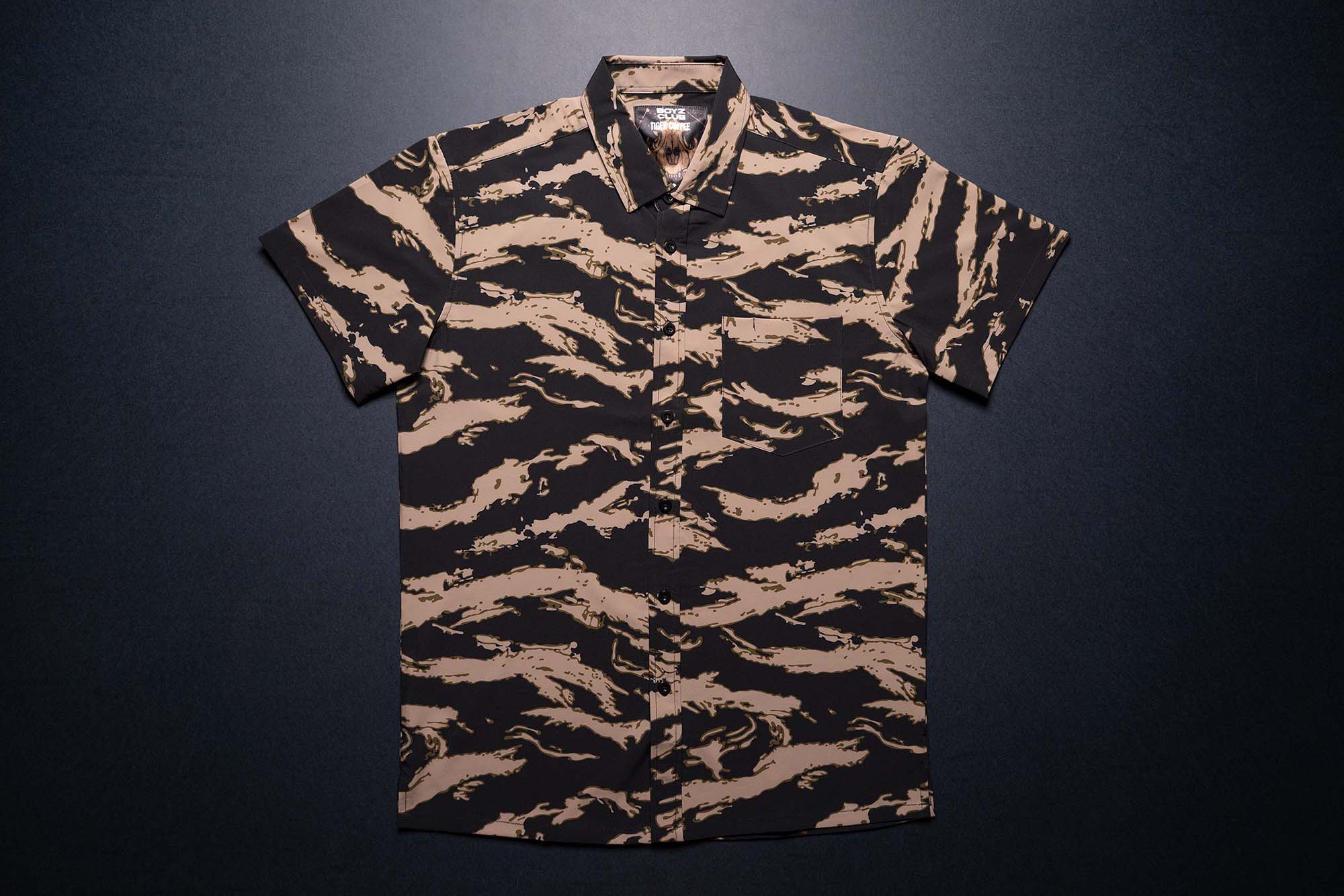 Tiger Coffee Button Down