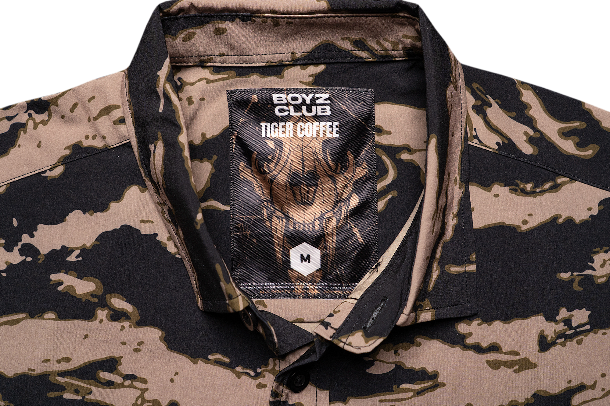 Tiger Coffee Button Down