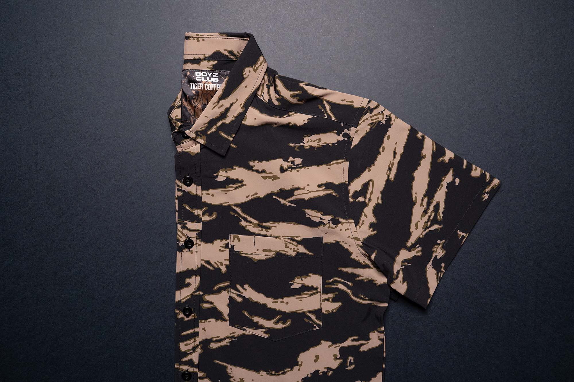 Tiger Coffee Button Down