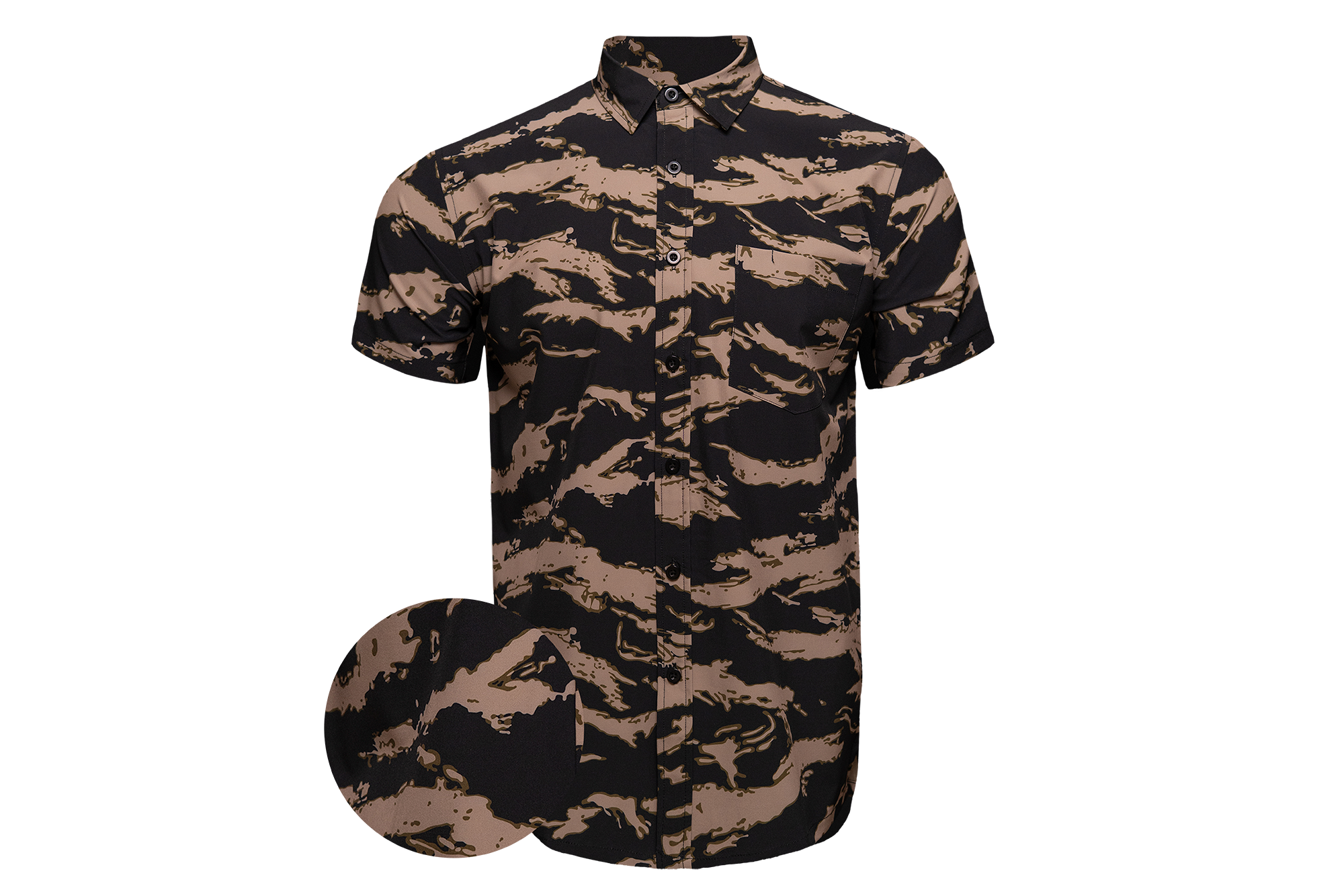 Tiger Coffee Button Down