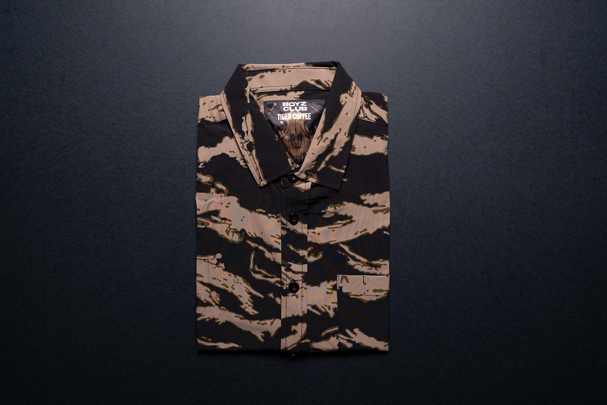 Tiger Coffee Button Down